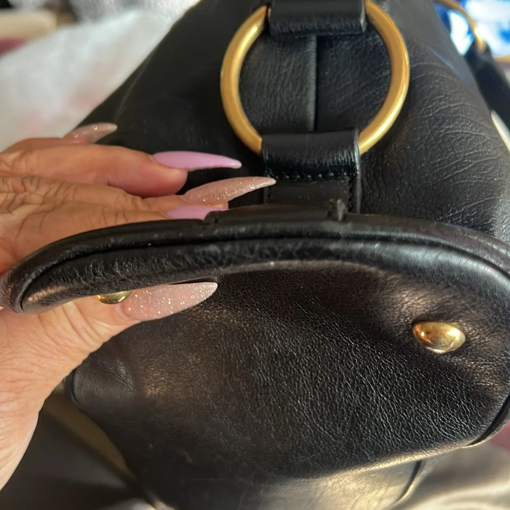 Yves Saint Laurent Black and Gold Satchel with Wallet * PRICE FIRM* - Picture 12 of 16